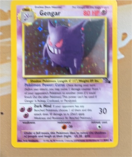 1999 Pokémon #5 Gengar — front