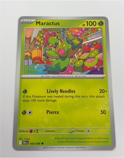 2023 Pokémon SV: Black Bolt #008 Maractus — front