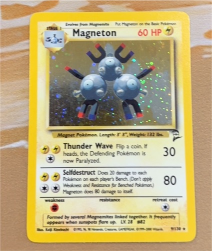 2000 Pokémon Base Set 2 #9 Magneton — front