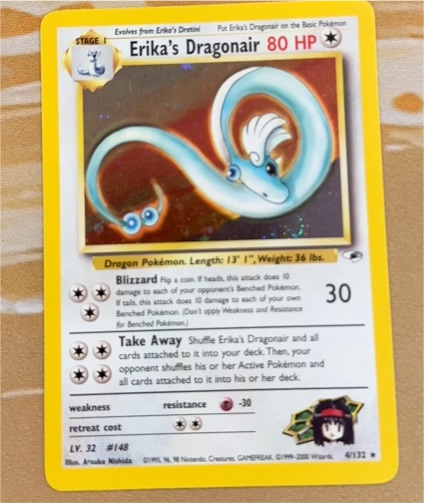 2000 Pokémon Gym Heroes #4 Erika's Dragonair — front