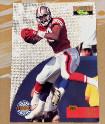 1995 Classic Pro Line #G-6 Jerry Rice Grand Gainers — front