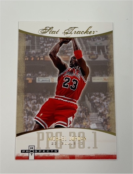 2007-08 Fleer Hot Prospects Stat Tracker #ST-26 Michael Jordan — front