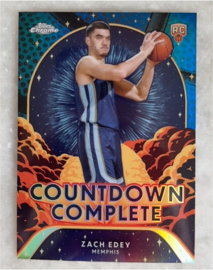 2024-25 Topps Chrome #CC-17 Zach Edey Countdown Complete Memphis Grizzlies — front
