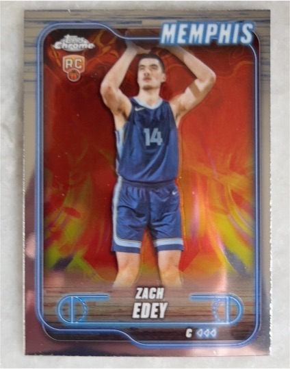 2024-25 Topps Chrome #152 Zach Edey Rookie Memphis Grizzlies — front