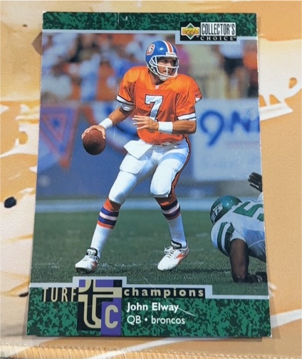 1997 Upper Deck Collector's Choice Turf Champions #TC90 John Elway — front