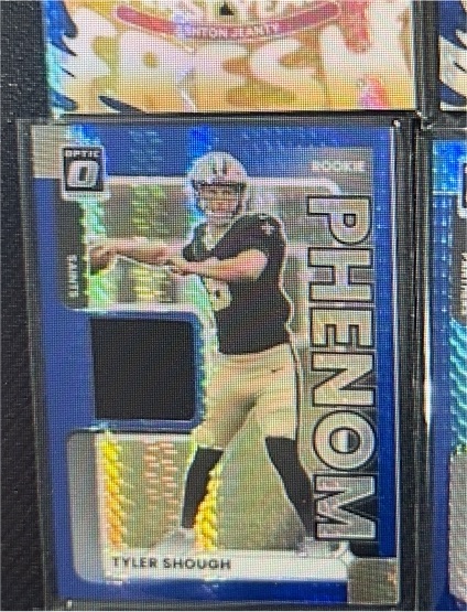 2025 Panini Donruss Optic #RPBH-TSH Tyler Shough Rookie Phenoms Blue Hyper — front