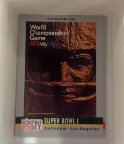 1990 Pro Set #1 Super Bowl I World Championship Game AFL vs. NFL — front