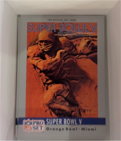 1990 Pro Set #5 Super Bowl V — front