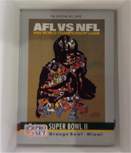 1990 Pro Set #2 Super Bowl II Green Bay Packers vs. Oakland Raiders — front