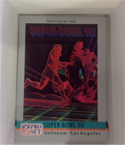 1990 Pro Set Super Bowl VII #7 Dolphins vs Redskins — front