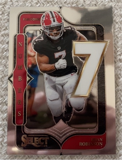 2024 Panini Select Numbers #7 Bijan Robinson — front