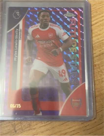 2026 Topps Chrome Premier League Prism Future Stars #20 Myles Lewis-Skelly — front