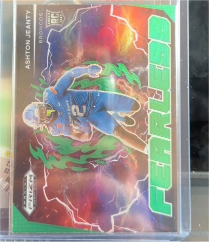 2025 Panini Prizm Draft Picks #F-AJY Ashton Jeanty Fearless Green — front