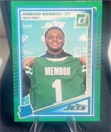 2025 Panini Donruss #358 Armand Membou Press Proof Green Rated Rookie — front