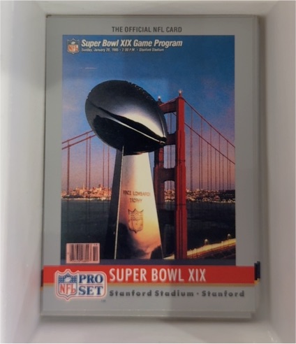 1990 Pro Set Super Bowl XIX #19 — front