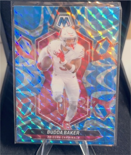 2024 Panini Mosaic #7 Budda Baker Reactive Blue Prizm Arizona Cardinals — front