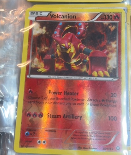 2016 Pokémon TCG Steam Siege #25 Volcanion — front