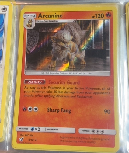 2019 Detective Pikachu #6 Arcanine — front