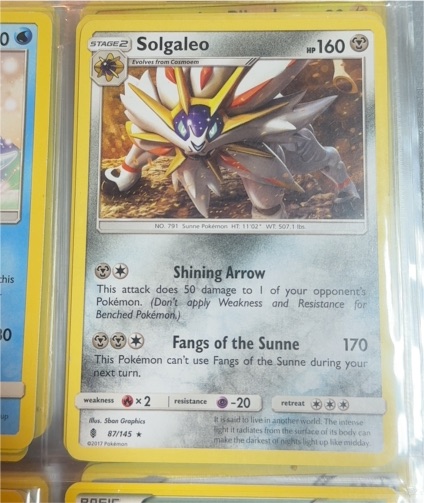 2017 Pokémon Guardians Rising #87 Solgaleo — front