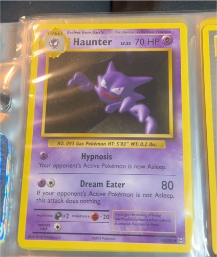 2016 Pokémon XY Evolutions #48 Haunter — front