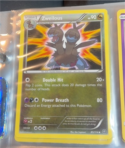 2016 Pokémon XY Steam Siege #85 Zweilous — front