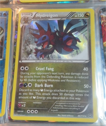 2016 Pokémon XY Steam Siege #86 Hydreigon — front