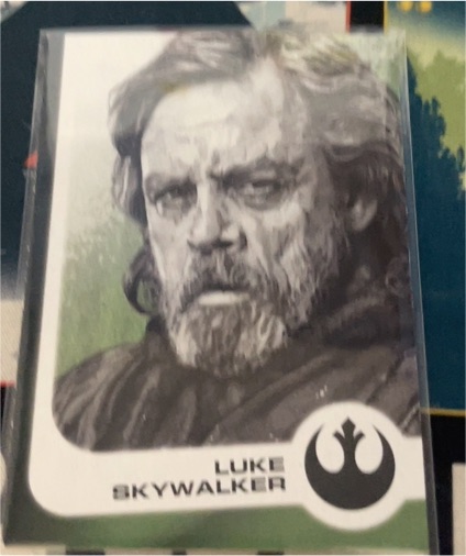 2017 Topps Star Wars Journey to The Last Jedi Illustrated Characters #5 Luke Skywalker — front