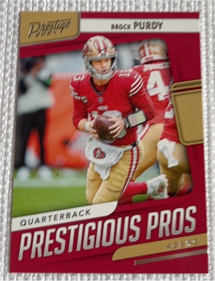 2024 Panini Prestige Prestigious Pros #PP-BPY Brock Purdy — front