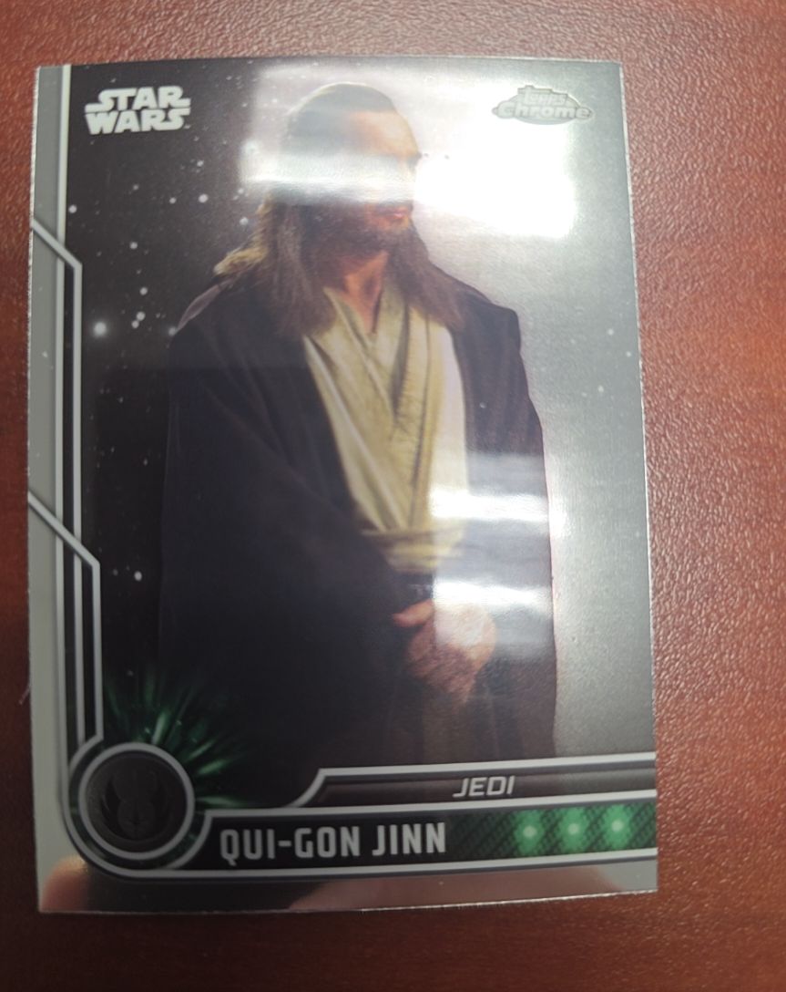2023 Topps Chrome Star Wars #60 Qui-Gon Jinn Jedi — front