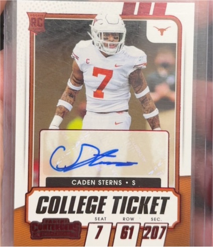 2021 Panini Contenders Draft Picks #231 Caden Sterns — front