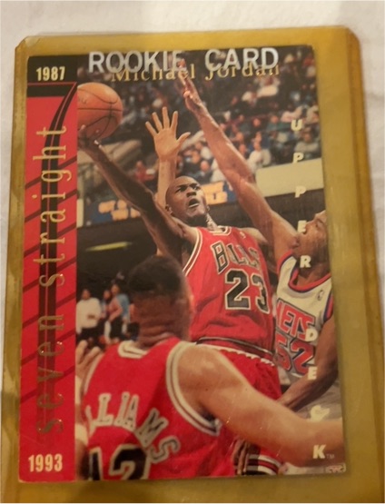 1993-94 Upper Deck #SP3 Michael Jordan & Wilt Chamberlain 7 Straight Scoring Titles — front