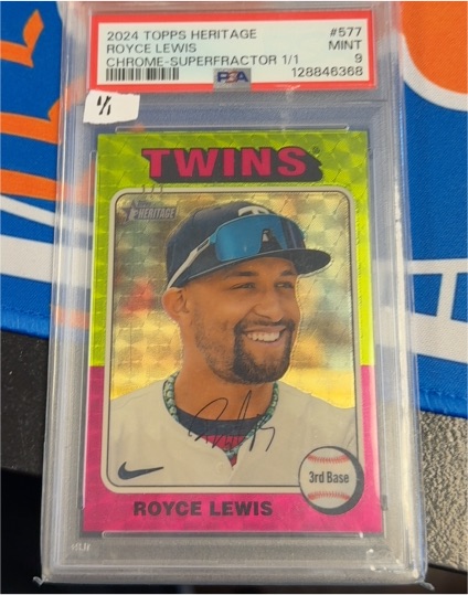 2024 Topps Heritage High Number #577 Royce Lewis Chrome Superfractor 1/1 — front