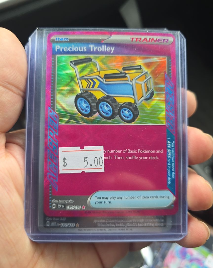 2023 Pokémon SV08 Surging Sparks #185 Precious Trolley — front