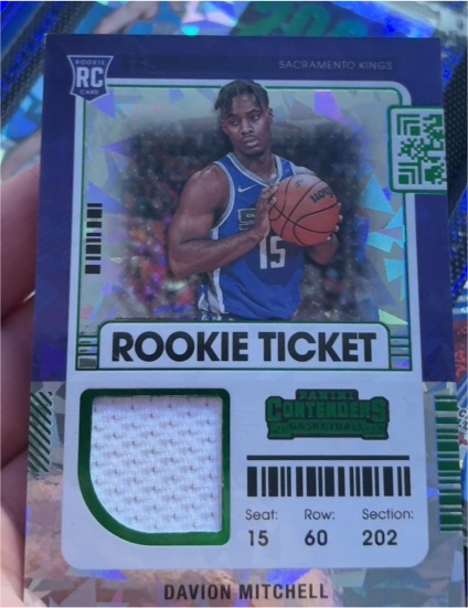 2021-22 Panini Contenders Rookie Ticket #RTS-DMI Davion Mitchell — front