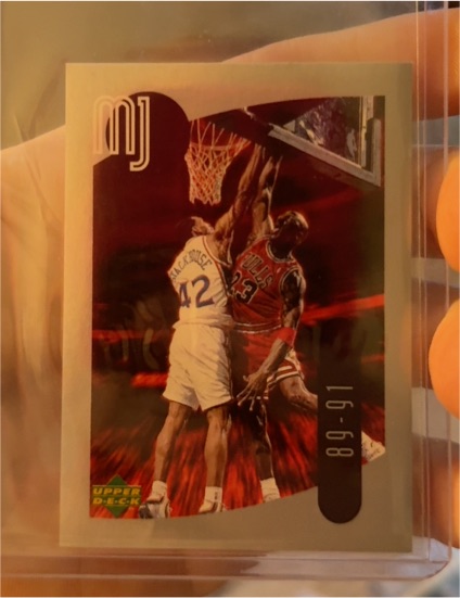 1998 Upper Deck MJ Sticker #27 Michael Jordan — front