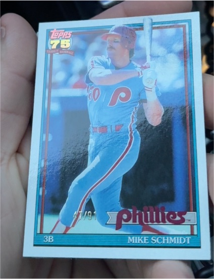 2026 Topps Series 1 1991 Topps #T91-72 Mike Schmidt — front