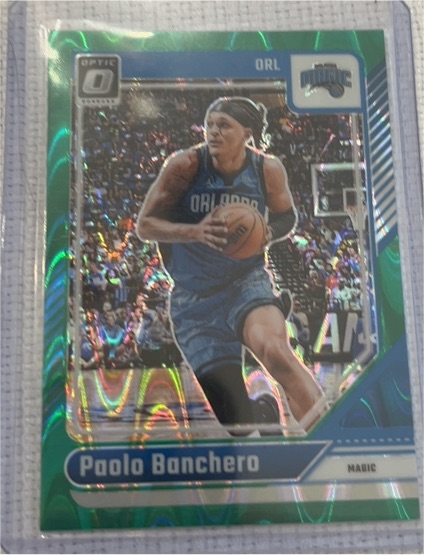 2024-25 Panini Donruss Optic #131 Paolo Banchero Green Seismic Prizm Orlando Magic — front