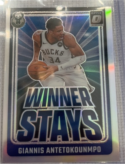 2024-25 Panini Donruss Optic #4 Giannis Antetokounmpo Winner Stays — front