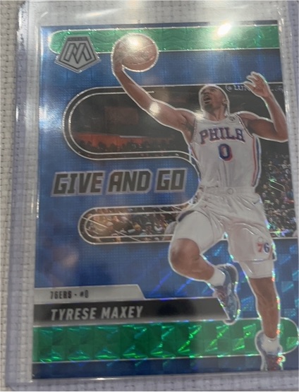 2024-25 Panini Mosaic #12 Tyrese Maxey Give And Go — front