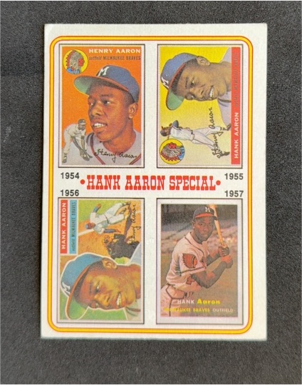 1974 Topps #2 Hank Aaron Special 1954-1957 — front