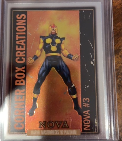 2024 SkyBox Marvel Masterpieces '92 Platinum #CB-6 Nova — front