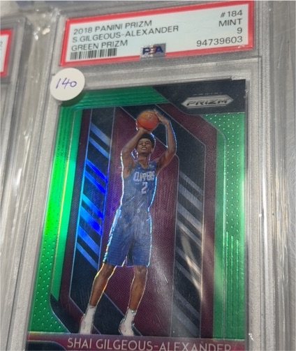 2018-19 Panini Prizm #184 Shai Gilgeous-Alexander Green Prizm Rookie — front