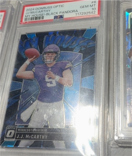 2024 Panini Donruss Optic #6 J.J. McCarthy My House! Black Pandora — front