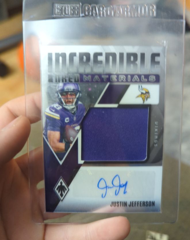 2024 Panini Phoenix Incredible Inked Materials #IIM-JJN Justin Jefferson — front