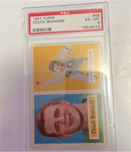 1957 Topps #49 Chuck Bednarik — front
