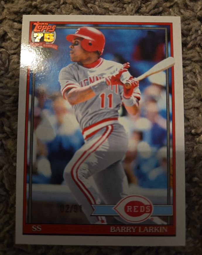 2026 Topps Series 1 1991 Throwback #T91-81 Barry Larkin — front