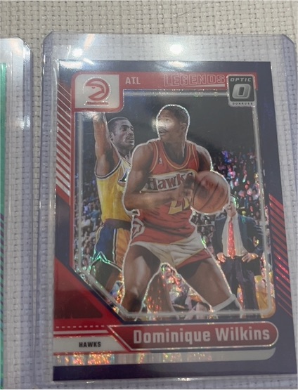 2024-25 Panini Donruss Optic #238 Dominique Wilkins Legends Green Seismic Hawks — front