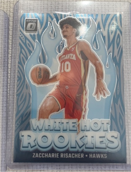 2024-25 Donruss Optic #4 Zaccharie Risacher White Hot Rookies — front