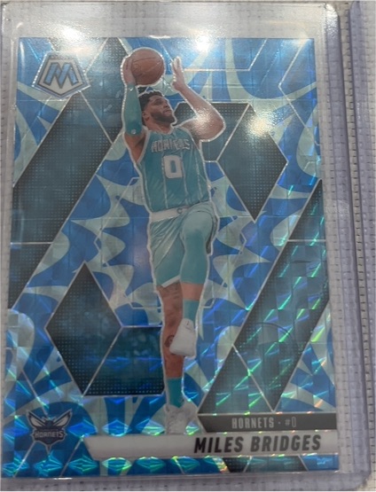 2024-25 Panini Mosaic #67 Miles Bridges Reactive Blue Mosaic Prizm — front