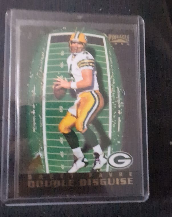 1996 Pinnacle Double Disguise #14 Brett Favre/Kerry Collins — front